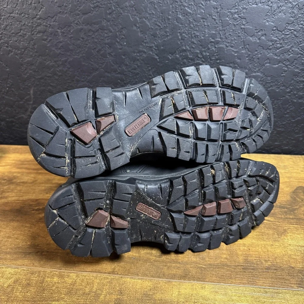 Wolverine Hellcat W04406 Black Leather Waterproof Work Boots Mens 9EW